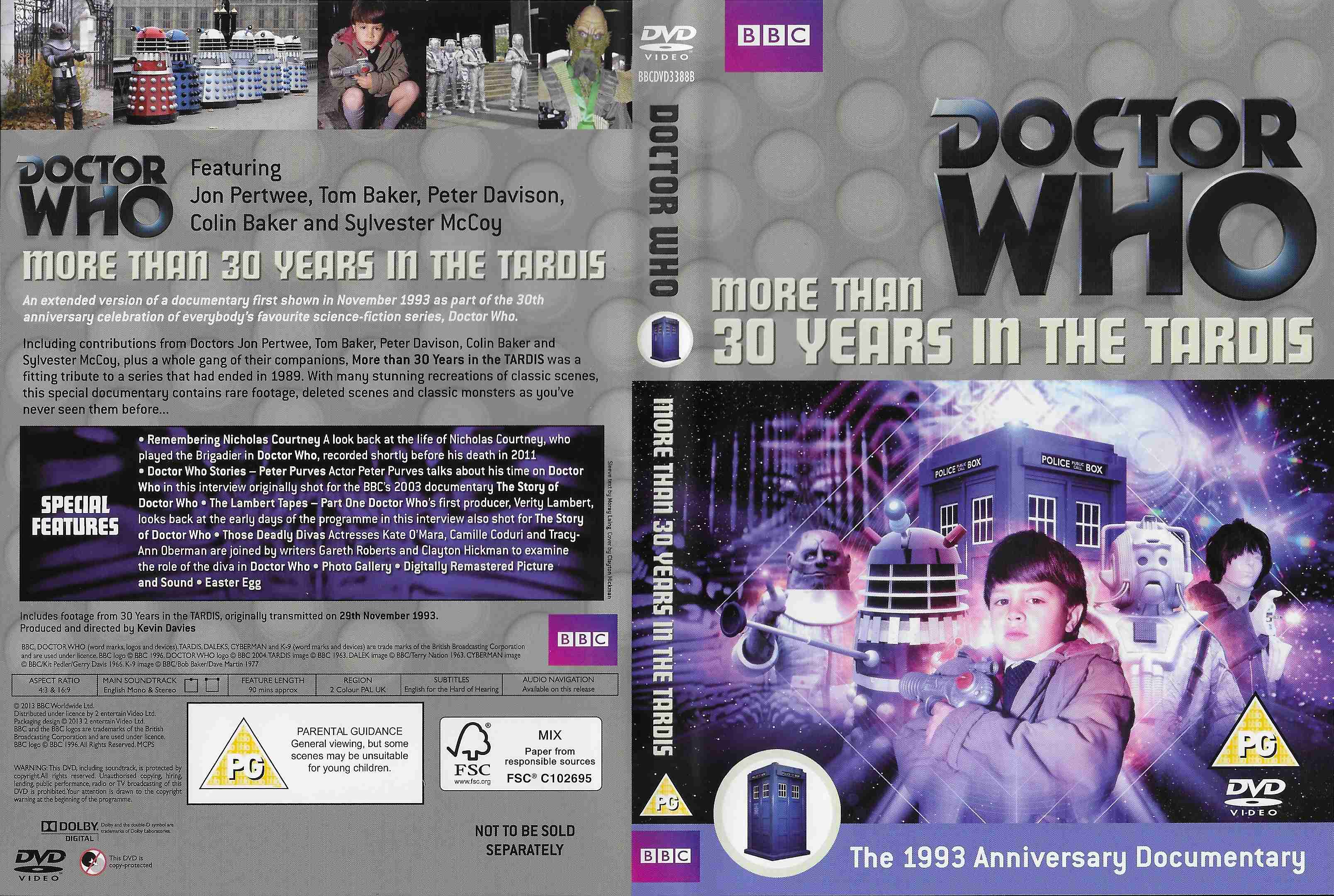 Picture of BBCDVD 3388B Doctor Who - More than 30 years in the TARDIS by artist Various from the BBC records and Tapes library